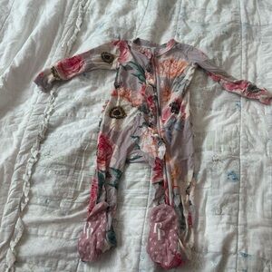 Posh Peanut Pink/Cream One Piece 3-6 months